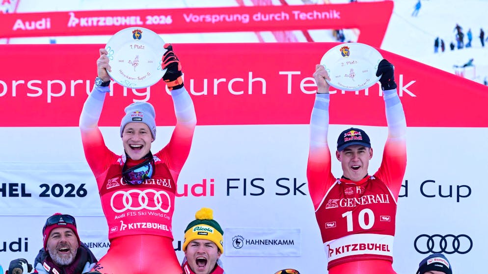 Doppietta svizzera a Kitzbühel. Odermatt: «Non ho avuto grandi sensazioni». Von Allmen: «Mi ha seccato molto»