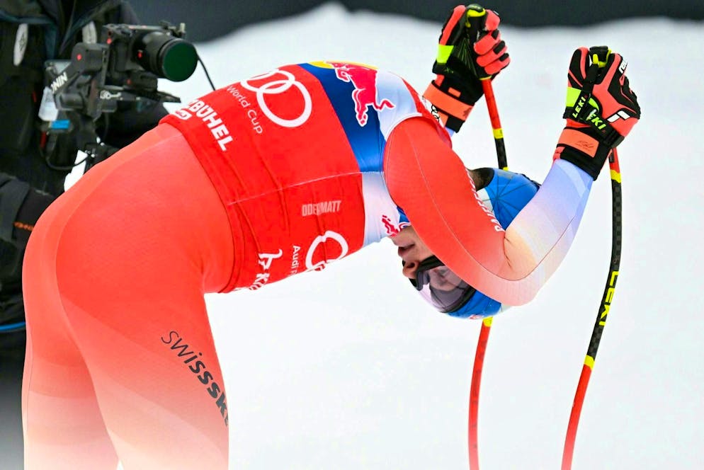 Marco Odermatt misses his big goal for the season by a hair's breadth.