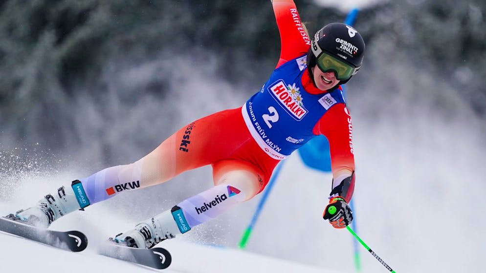 Camille Rast zeigte im 1. Lauf in Spindlermühle einmal mehr eine hervorragende Fahrt, konnte diese im 2. Durchgang aber nicht ganz bestätigen.