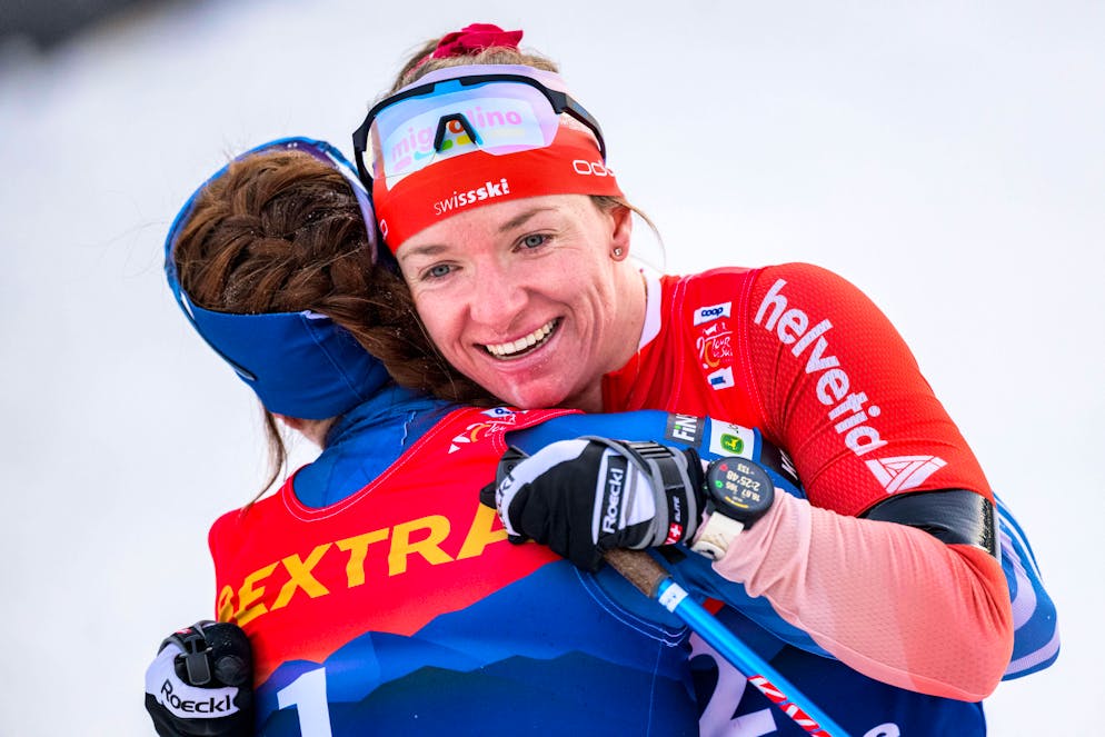 Nadine Fähndrich 3e du sprint dans la Vallée de Conches.