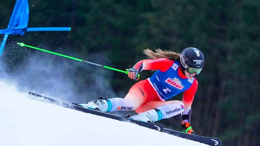 Camille Rast is in 2nd place in the intermediate classification