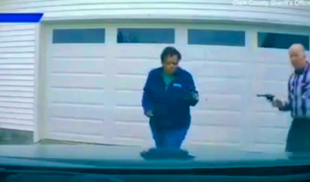 A dashcam filmed the incident and showed that it was not self-defense.