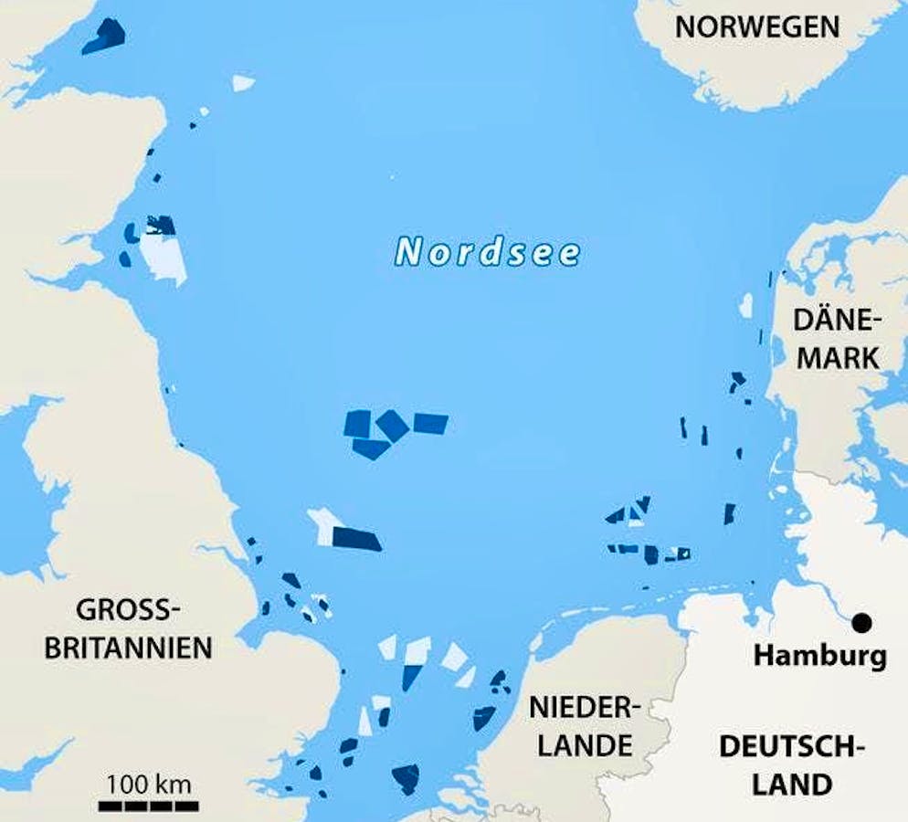 North Sea states push ahead with expansion of wind power - Gallery. Wind farms in operation, under construction and planned in the North Sea. (Status: 23.10.2025)