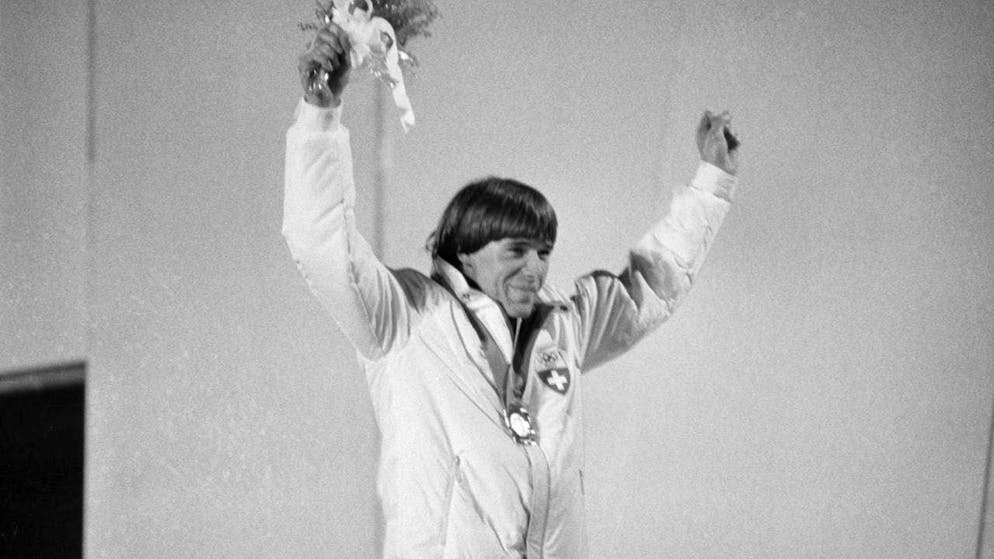 Max Julen and the whistling of the Yugoslav ski fans - Gallery. The great moment in Sarajevo: Max Julen as winner of the giant slalom