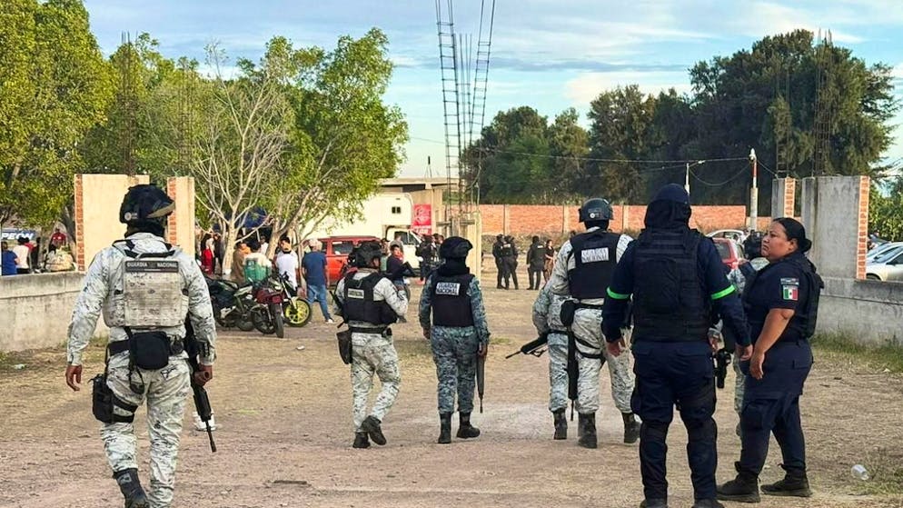 Membri della Guardia nazionale messicana sono giunti sul posto dopo l'attacco armato