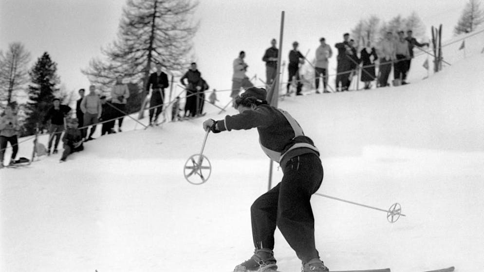 Für das erste Schweizer Olympia-Gold platzen Ballons - Gallery. Erste Schweizer Olympiasiegerin im Winter: Hedy Schlunegger gewann 1948 in St. Moritz die Abfahrt