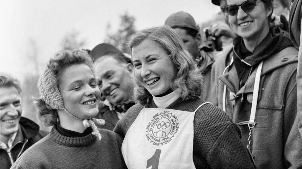 No snow in Cortina d'Ampezzo - Gallery. Number 1: Renée Colliard from Geneva triumphed in the slalom in 1956