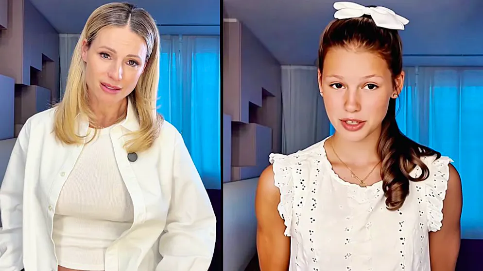 «Buon compleanno!». Michelle Hunziker dialoga con sé stessa adolescente: ecco il video con l'IA che sorprende