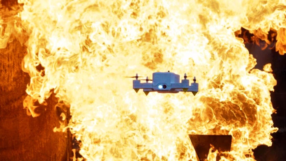The new "Firedrone" is designed to provide firefighters with important information from the source of a fire.