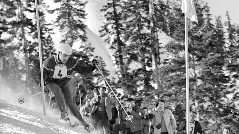 Balloons burst for the first Swiss Olympic gold - Gallery. Dynamic in the mountains of California: Roger Staub won the Olympic giant slalom in Squaw Valley, was also a welcome guest in the jet set and became legendary for a cap named after him
