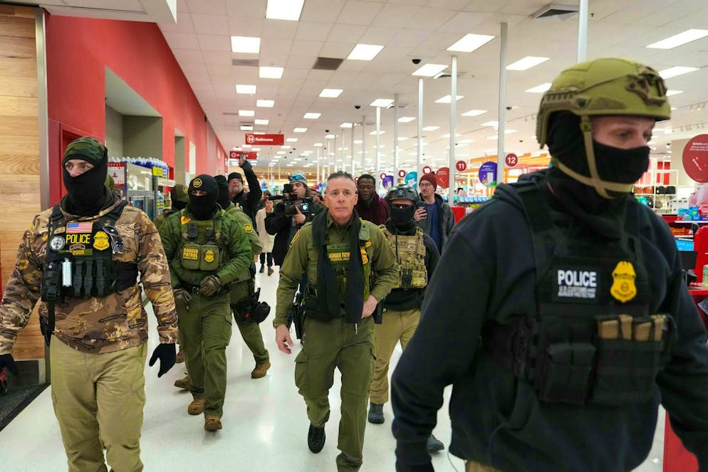 ICE federal officials in Minnesota. (stock image)