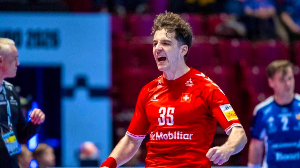 Switzerland's Noam Leopold was voted best player of the game against Iceland