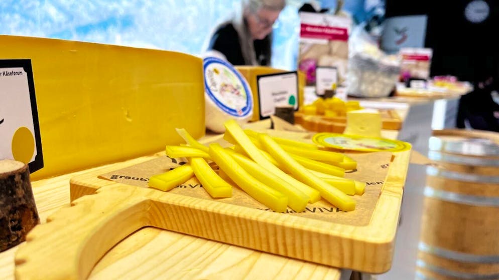 Oggi al Forum sui formaggi a Landquart erano presenti 14 caseifici con una trentina di specialità casearie.