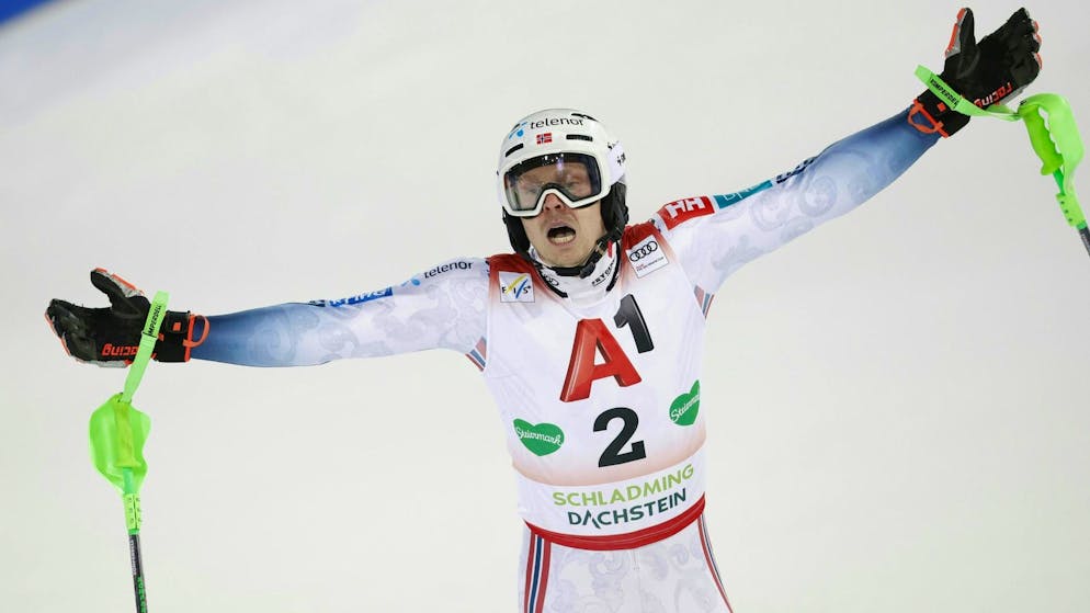 Zum bereits fünften Mal gewinnt Henrik Kristoffersen den Slalom von Schladming.