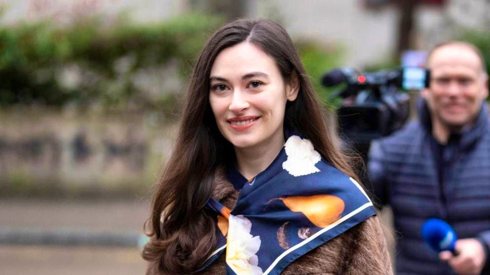 Sanija Ameti on her arrival at Zurich District Court. The trial attracted a large audience.