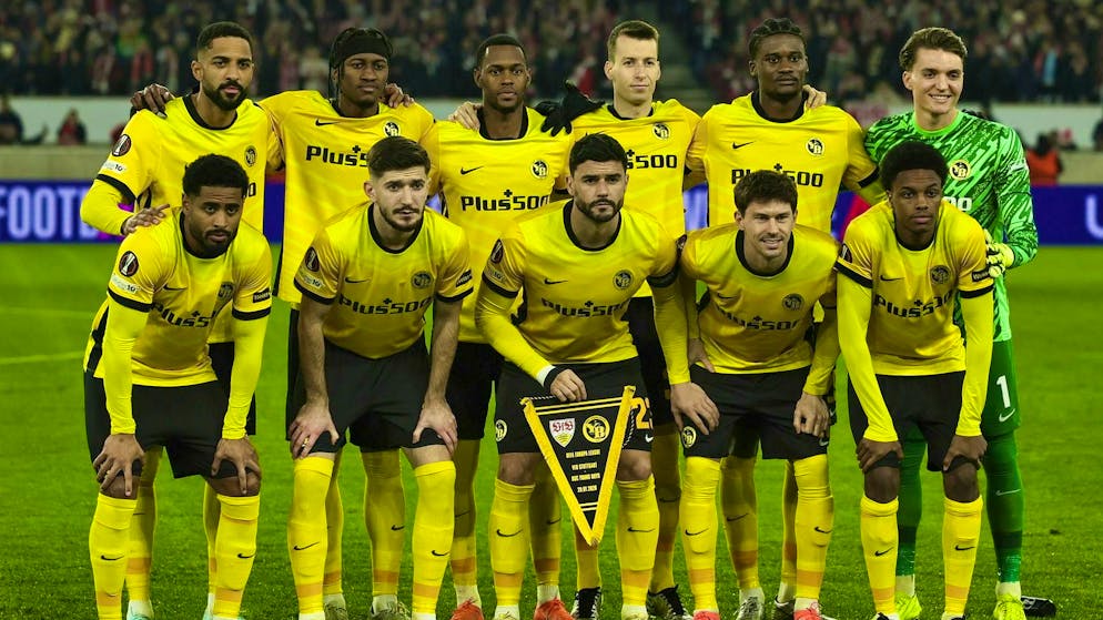 The Young Boys before the game against VfB Stuttgart.