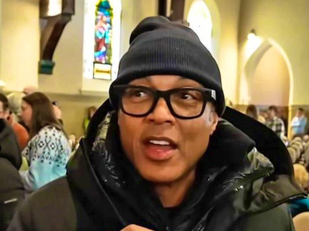 Ex-CNN anchor Don Lemon at the church protests. 