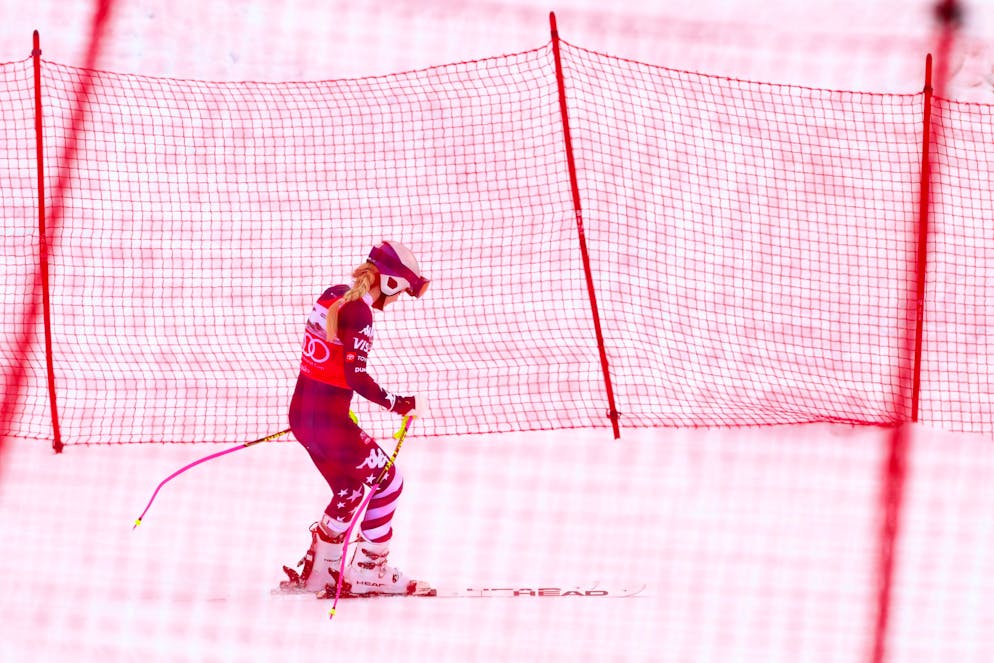 À Crans-Montana, la course s’est arrêtée avec Lindsey Vonn.