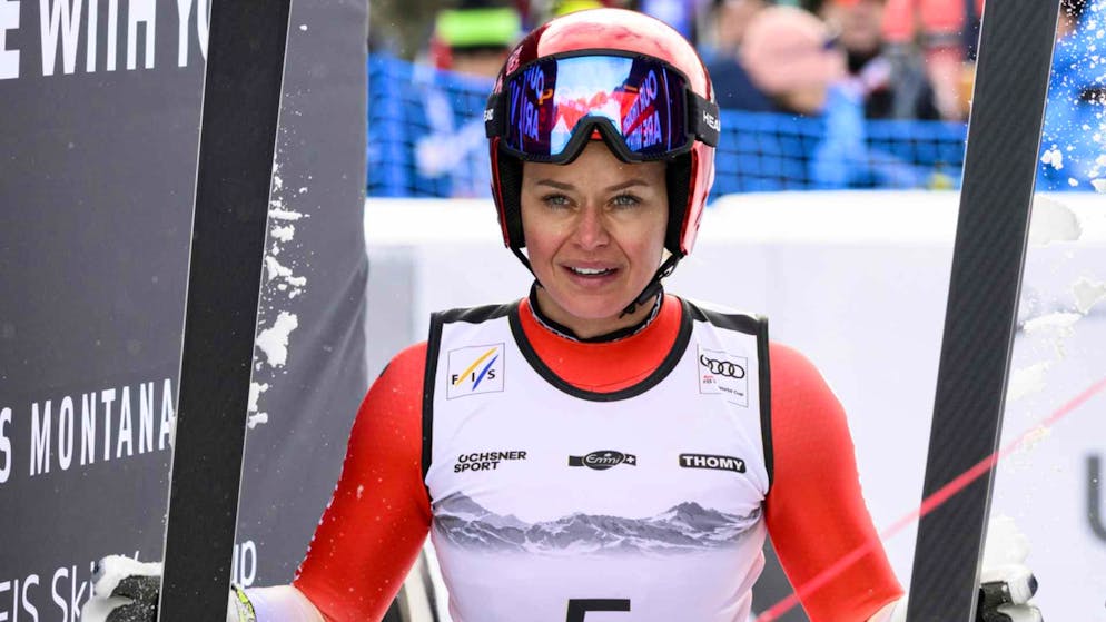 Corinne Suter ist mit den Pistenverhältnissen in Crans-Montana zufrieden.