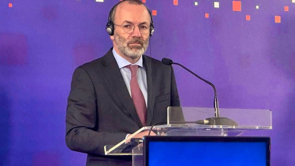 EPP party and parliamentary group leader Manfred Weber (CSU) at the meeting of the European People's Party (EPP). Photo: Michael Fischer/dpa
