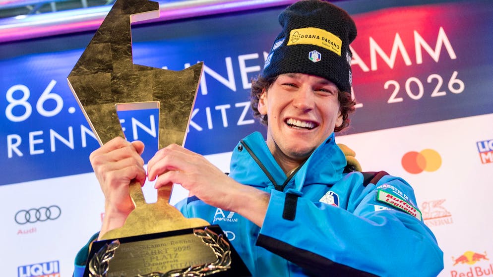 Giovanni Franzoni schnappte Marco Odermatt in Kitzbühel die goldene Gams weg.