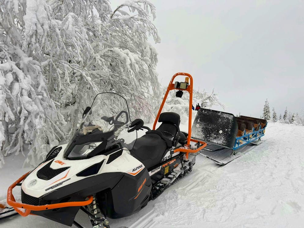 This sledge takes you up the Kuntivaara mountain.
