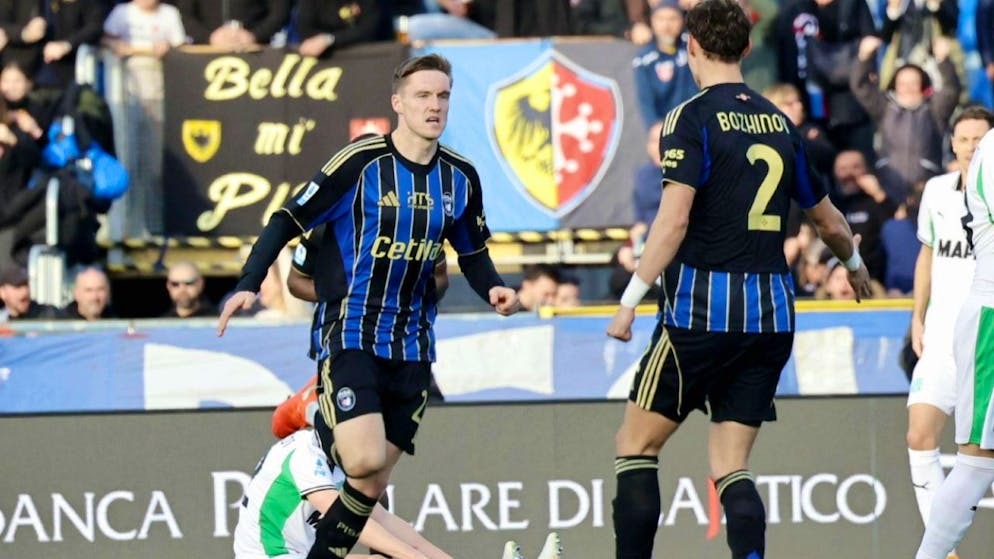 Michel Aebischers Freude über seinen ersten Treffer für Pisa hält sich in Grenzen.