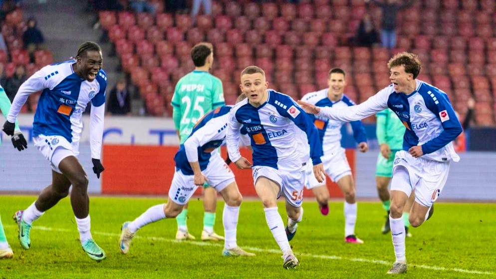 Grasshoppers' Samuel Krasniqi scores the equalizer against Lugano