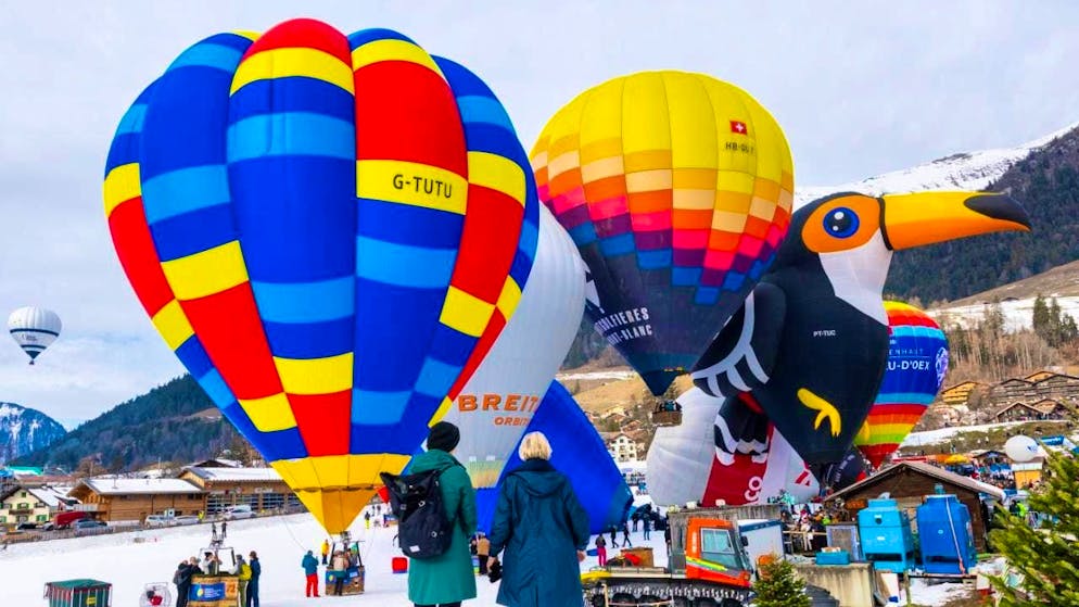 350 balloon flights were carried out as part of the international balloon festival in Château-d'Oex VD. (archive picture)