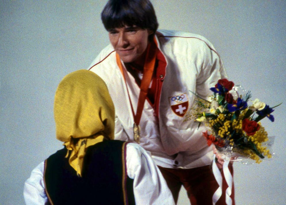 Max Julen is honored as an Olympic champion.