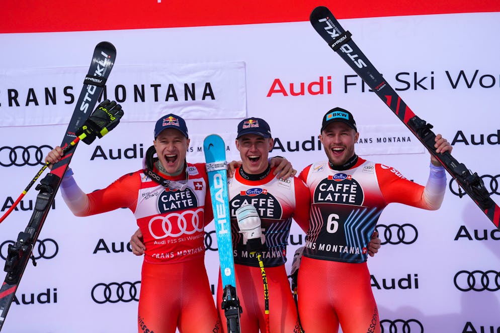 La Suisse espère vivre le même bonheur dimanche qu'il y a un an avec le triplé en descente.