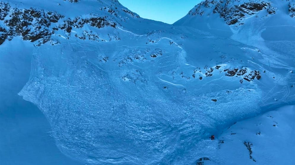 La zona della slavina.