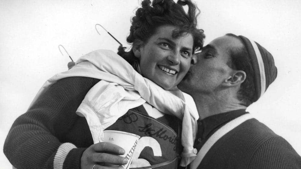 Hedy Schlunegger, Swiss Olympic heroine 1948 in St. Moritz.