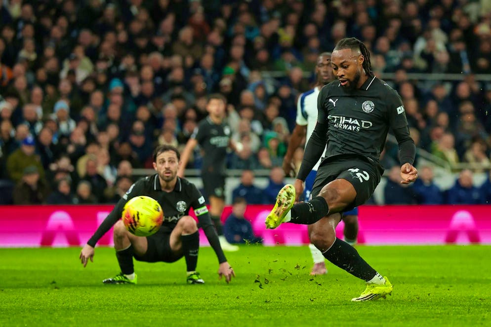 Man City only draw 2-2 with Tottenham after taking a two-goal lead - Gallery. Antoine Semenyo made it 2-0 for Manchester City.
