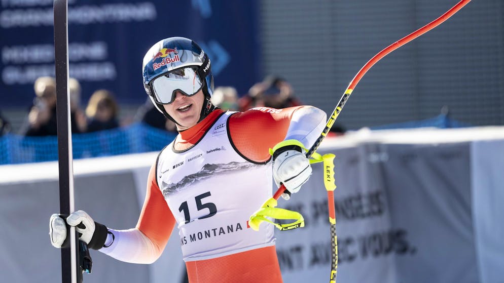 Odermatt just off the podium. Von Allmen wins the downhill in Crans-Montana by a clear margin
