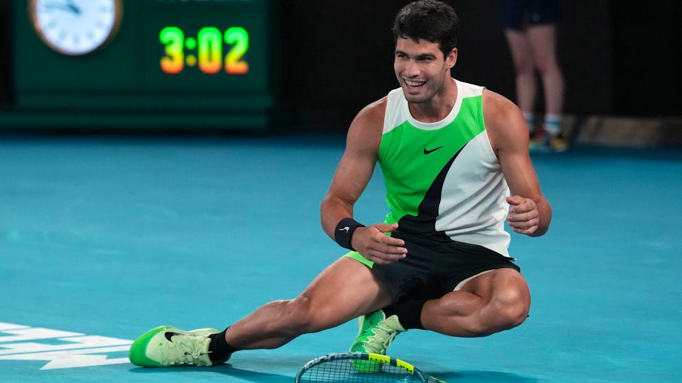 Youngest player to win a career Grand Slam. Alcaraz beats Djokovic in four sets to win Australian Open for the first time