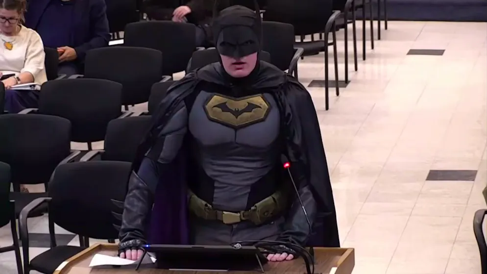 Shortly before Super Bowl LX. Batman against ICE: Anonymous 