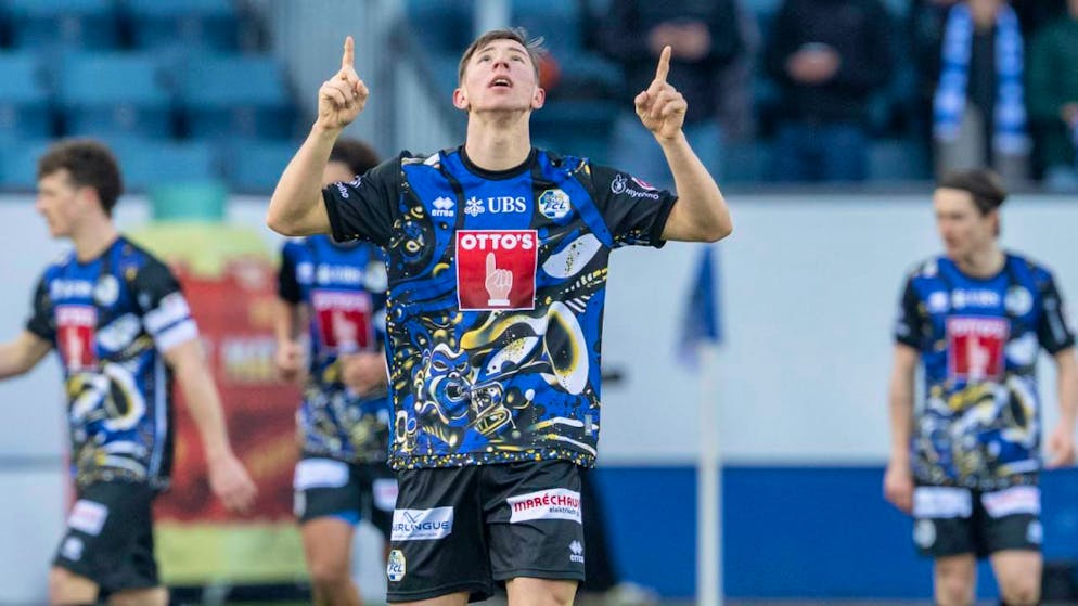 Der Luzerner Andrej Vasovic freut sich über den späten Ausgleich im Heimspiel gegen St. Gallen