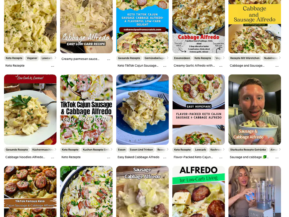 Pinterest liebt es, der Kohl wird zum Foodtrend, hier als Gericht «Cabbage Alfredo». 