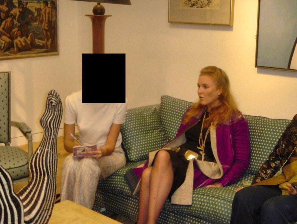 Sarah Ferguson in a photo from the Epstein files.