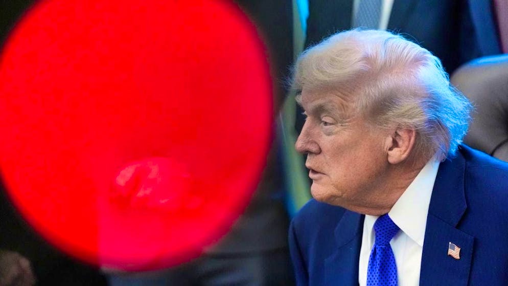 US President Donald Trump speaks in the Oval Office of the White House in Washington. Photo: Alex Brandon/AP/dpa