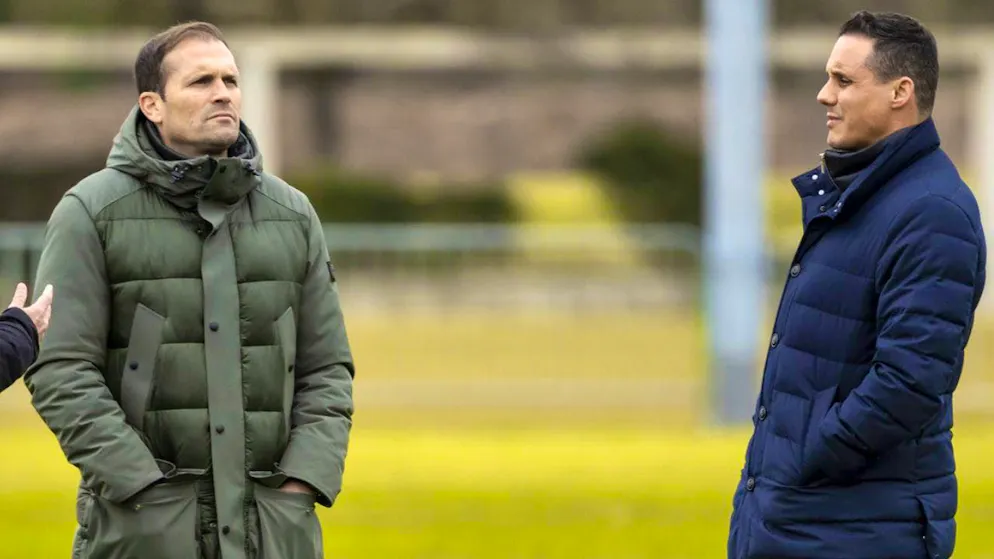 David Degen (right) and Daniel Stucki did not see eye to eye in the transfer poker over Jonas Adjetey.