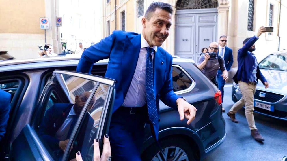 ARCHIVE - Roberto Vannacci arrives at the Tempio di Adriano in Rome. Photo: Cecilia Fabiano/LaPresse via ZUMA Press/dpa/archived image