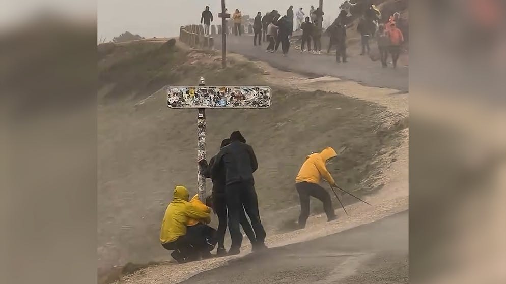 Normally professionals ride monster waves here. This time it hits the spectators in Nazaré