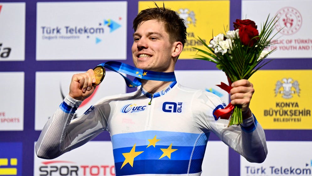 Alex Vogel a remporté le scratch lors des Européens à Konya.