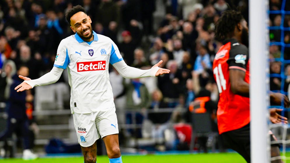 Pierre-Emerick Aubameyang a assuré la qualification de l’OM en fin de match.