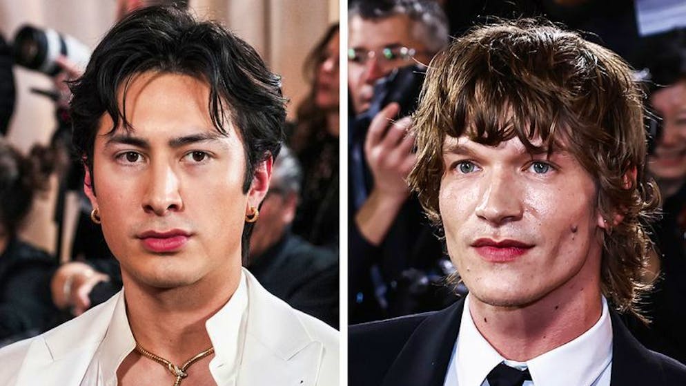 Die «Heated Rivalry»-Stars Hudson Williams und Connor Storrie bei der 83. Verleihung der Golden Globes im The Beverly Hilton in Beverly Hills.