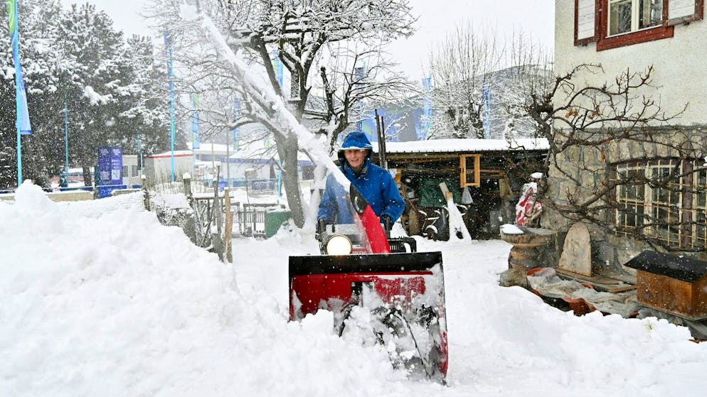 D'abondantes chutes de neige sont tombées sur Cortina d'Ampezzo mercredi.