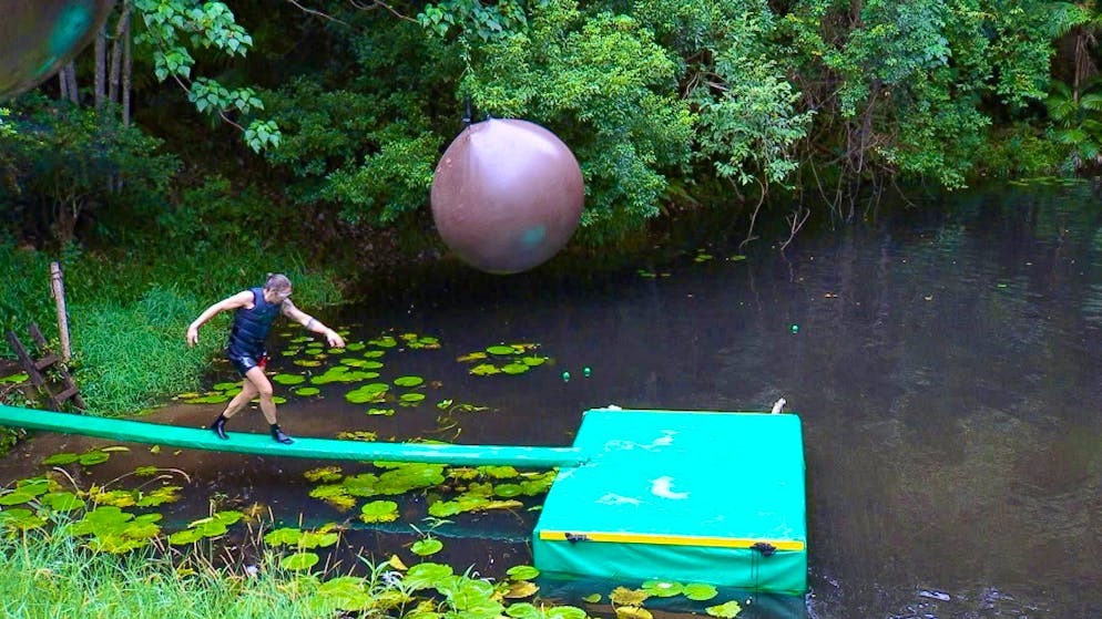 Shortly before the fatal fall: Gil Ofarim during the jungle exam.
