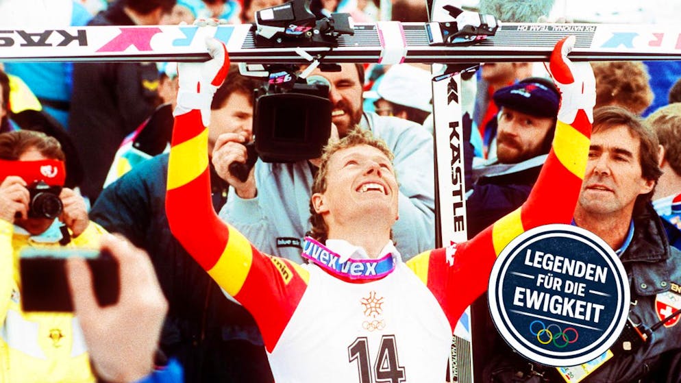 Riesendruck vor Olympia 1988. Zurbriggen war «The Wonder Boy from the Matterhorn»